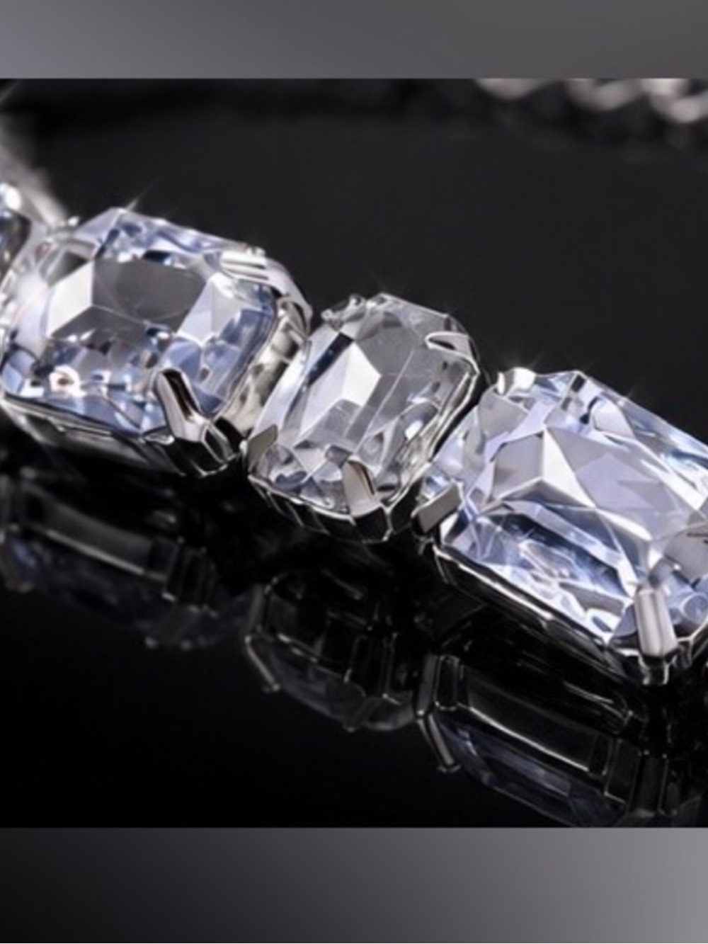 Opulent Silver Crystal Collar Necklace - Picture 3 of 4